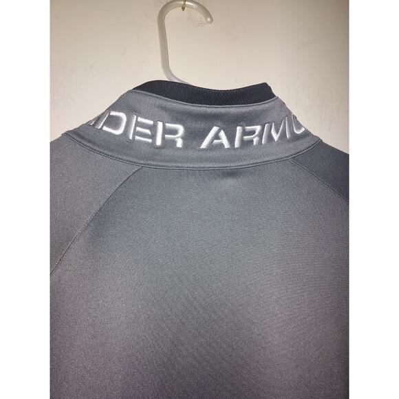 Under Armour Mens Track Jacket XL Long Sleeve Full Zip Athletic Polyester Gray - Picture 6 of 8